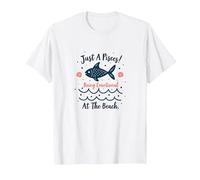 Just A Poissons Being Emotional at The Beach Zodiac T-Shirt, Homme, Blanc, L