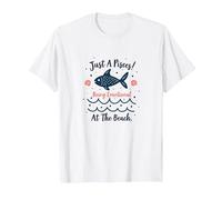 Just A Poissons Being Emotional at The Beach Zodiac T-Shirt, Homme, Blanc, M