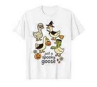 Just A Spooky Goose Funny Halloween Cartoon T-Shirt