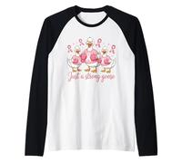 Just A Strong Goose Family Fighter Survivor Supporter Manche Raglan