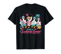 Just a Summer Goose Tropical Beach Vacation Bird Surf T-Shirt