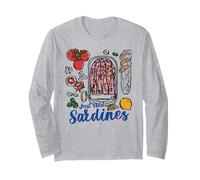 Just Add Sardines Cuisine drôle Amateur de Fruits de mer Nourriture rétro Manche Longue