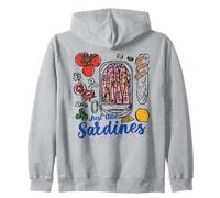Just Add Sardines Cuisine drôle Amateur de Fruits de mer Nourriture rétro Sweat à Capuche