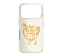 Just an Illinois Girl Cute Chicken Farm Design Vintage Style Coque pour iPhone 17 Pro