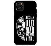 Just an Old Man Who Loves Vinyl Records Gothic Skull LP Disque Vinyle Coque pour iPhone 11 Pro Max