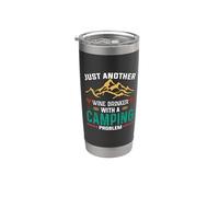 Just Another Wine Drinker With A Camping Hiking Camper Gobelet isotherme en acier inoxydable double paroi