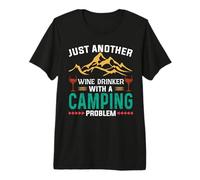Just Another Wine Drinker with A Camping Hiking Camper T-Shirt Haut de Gamme
