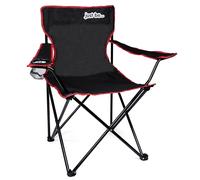 just be - Chaise de camping pliable., Black - Red Trim