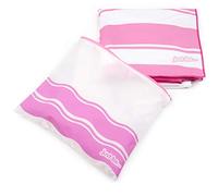 just be... Serviette de Plage en Microfibre - Motif Vague Rose - Grande 160 x 80 cm