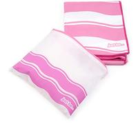 just be... Serviette de Plage en Microfibre - Motif Vague Rose - XXL 200 x 90cm