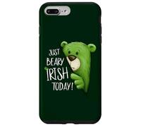 Just Beary Irish Today Green Cool Bear St Patricks Day Pun Coque pour iPhone 7 Plus/8 Plus