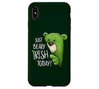 Just Beary Irish Today Green Cool Bear St Patricks Day Pun Coque pour iPhone XS Max