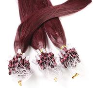 Just Beautiful Hair and Cosmetics Lot de 25 Extensions Remy Loop 1 G 50 cm avec anneaux