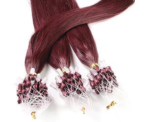 Just Beautiful Hair and Cosmetics Lot de 25 Extensions Remy Loop 1 G 50 cm avec anneaux