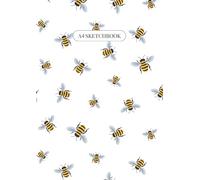 Just Bees ~ A4 Sketchbook: Large Unlined Notebook for Drawing, Doodling and Sketching | Cute Bee Design for Artists, Women and Teens | 100 Plain Blank Pages
