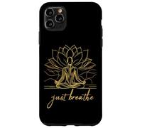 Just Breathe Essence de méditation Lotus Yoga Art Coque pour iPhone 11 Pro Max