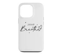 Just Breathe Mindfulness Yoga Soulagement de l'anxiété Coque pour iPhone 13 Pro