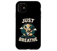 Just Breathe Yoga Guitare de méditation Motif chèvre Coque pour iPhone 11