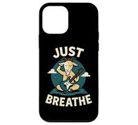 Just Breathe Yoga Guitare de méditation Motif chèvre Coque pour iPhone 12 Mini