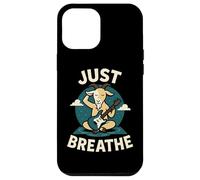 Just Breathe Yoga Guitare de méditation Motif chèvre Coque pour iPhone 12 Pro Max
