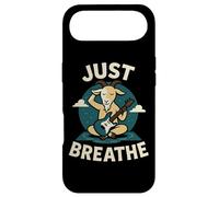 Just Breathe Yoga Guitare de méditation Motif chèvre Coque pour iPhone Air