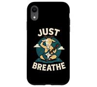 Just Breathe Yoga Guitare de méditation Motif chèvre Coque pour iPhone XR