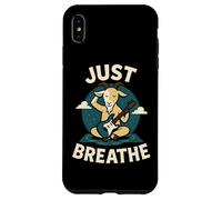 Just Breathe Yoga Guitare de méditation Motif chèvre Coque pour iPhone XS Max