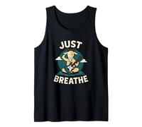 Just Breathe Yoga Guitare de méditation Motif chèvre Débardeur