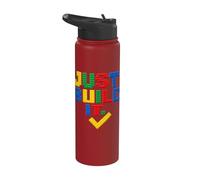 Just Build It Master Builder Building Block Graphic Stainless Steel Insulated Water Bottle