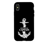 Just Call Me Captain Funny Boat Owner Dad Men Father Day Coque pour iPhone X/XS