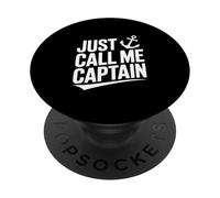 Just Call Me Captain Humour Nautique Humoristique PopSockets PopGrip Adhésif