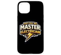Just Call Me Master Electrician Electrical Worker Bolt Citation Coque pour iPhone 15 Plus