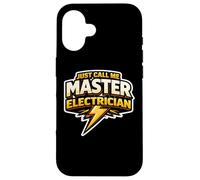 Just Call Me Master Electrician Electrical Worker Bolt Citation Coque pour iPhone 16