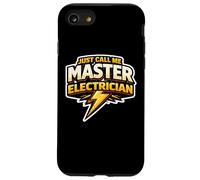 Just Call Me Master Electrician Electrical Worker Bolt Citation Coque pour iPhone SE (2020) / 7/8