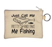 Just Call Me Pretty and Take Me Fishing Porte-monnaie Beige