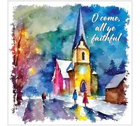 Just Cards Direct Lot de 10 cartes de Noël chrétiennes avec verset biblique Jean 1:14 à l'intérieur de ces cartes de Noël religieuses