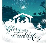 Just Cards Direct Lot de 10 cartes de Noël chrétiennes - Roi nouveau-né, avec verset biblique Luc 2:7 à l'intérieur de ces cartes de Noël religieuses