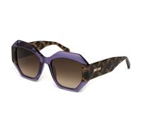 Just Cavalli Femme SJC100V 0D81 Lunettes de soleil Acétate Violet Marron Géométrique Normale Ombré