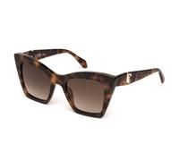 Just Cavalli Femme SJC106 09AJ Lunettes de soleil Acétate Havane Marron Carré Normale Ombré