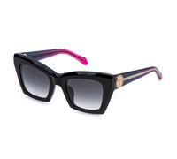 Just Cavalli Femme SJC144 700 Lunettes de soleil Acétate Noir Fumée Carré Normale Ombré