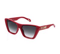 Just Cavalli Femme SJC146 06XX Lunettes de soleil Injecté Rouge Fumée Carré Normale Ombré