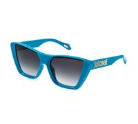 Just Cavalli Femme SJC146 09QL Lunettes de soleil Injecté Bleu Fumée Carré Normale Ombré