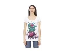 Just Cavalli, Femme, Tops, Blanc, Taille: 42 FR T-shirt à logo