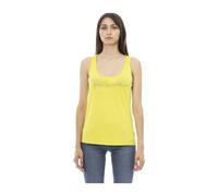 Just Cavalli, Femme, Tops, Jaune, Taille: 44 FR Débardeur Logo Strass