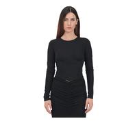Just Cavalli - Haut Élégant Femme Noir en Lurex - Femme - Tops - Noir - Taille: 38 FR