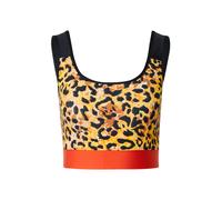 Just Cavalli Haut 'LYCRA' marron / jaune / rouge cerise / noir, Taille XXS
