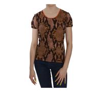 Just Cavalli - Haut T-shirt imprimé peau de serpent - Femme - Tops - Brun - Taille: 42 FR