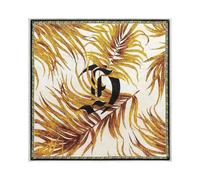 Just Cavalli Imprimer Echarpe de soie en or pour femmes de saison GOLD UNI