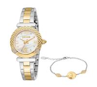 Just Cavalli Femmes Analogique Quartz Montre avec Bracelet en Acier Inoxydable JC1L332M0075