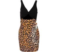 Just Cavalli - Mini-robe Cady à imprimé léopard - Femme - Robes - Multicolore - Taille: 36 FR